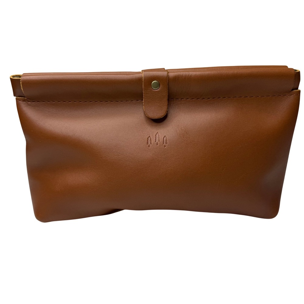 Portland Leather Goods Famed Framed Pouch Honey Brown Leather NEW in Packaging